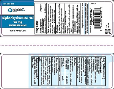 Diphenhydramine 25 Capsules (369618024014 Diphenhydramine 25 mg Capsule)